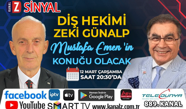 Diş Hekimi Zeki Günalp Mustafa Emen'in konuğu olacak