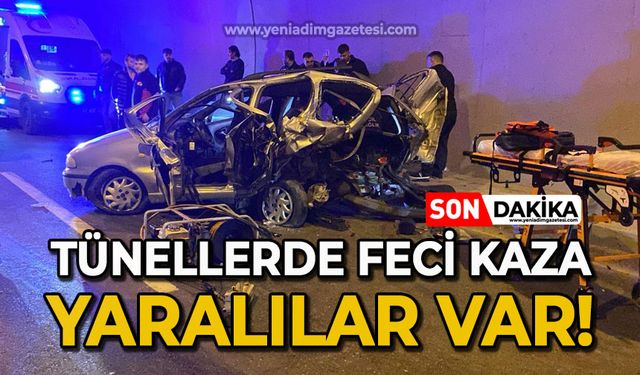 Tünellerde feci kaza: Yaralılar var