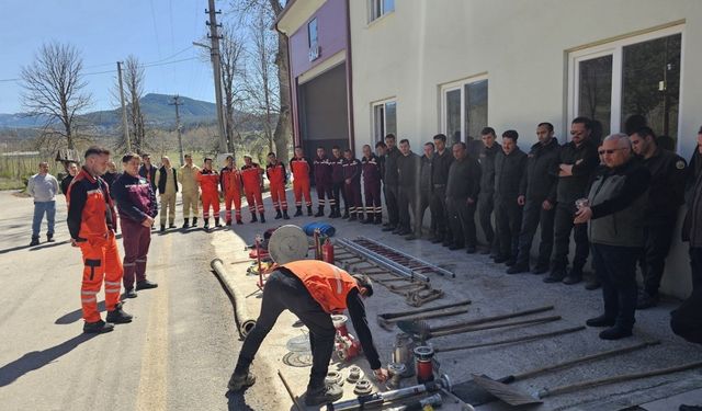 Mudurnu’da orman yangınına karşı tatbikatlı eğitim