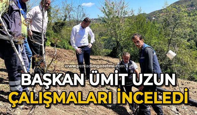 Başkan Ümit Uzun çalışmaları inceledi