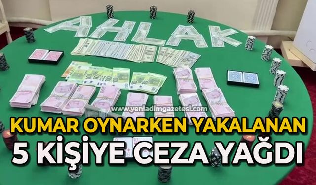 Kumar oynarken yakalanan 5 kişiye 46 bin 235 TL para cezası