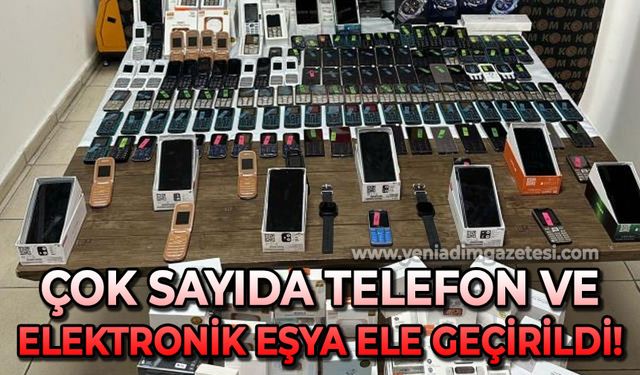Kaçakçılık operasyonunda çok sayıda telefon ve elektronik eşya ele geçirildi