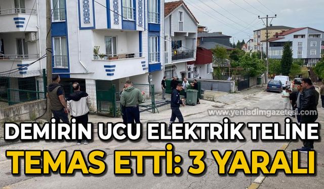 Demirin ucu elektrik teline temas edince facia yaşandı: 3 yaralı