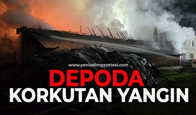 Korkutan depo yangını
