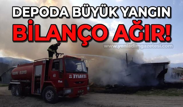 Depoda çıkan yangın 500 bin liradan fazla zarara yol açtı