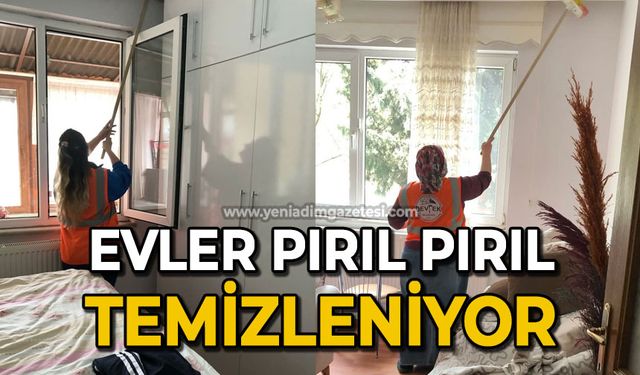 Evler pırıl pırıl temizleniyor