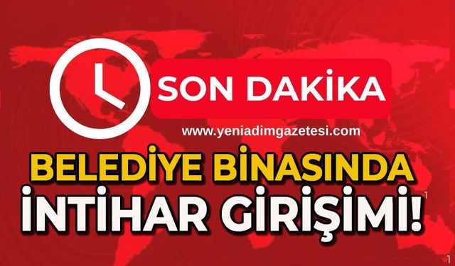 Belediye binasında intihar girişimi