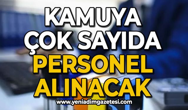 Kamuya çok sayıda personel alınacak