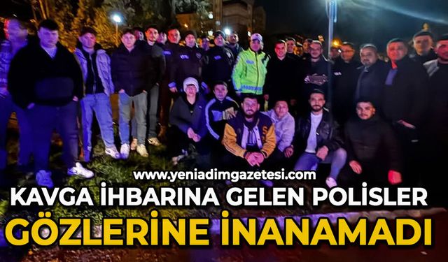 Kavga ihbarına gelen polis ekipleri gözlerine inanamadı