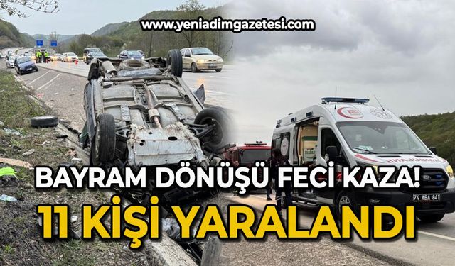 Bayram ziyareti dönüşü feci kaza: 11 yaralı!