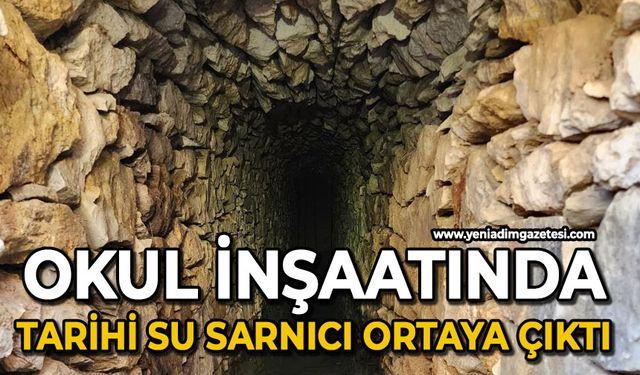 Okul inşaatında tarihi su sarnıcı ortaya çıktı