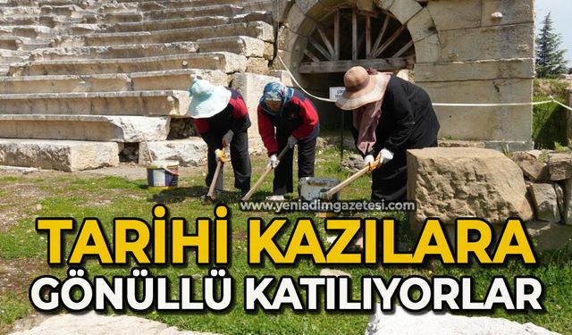Tarihi kazılara gönüllü katılıyorlar