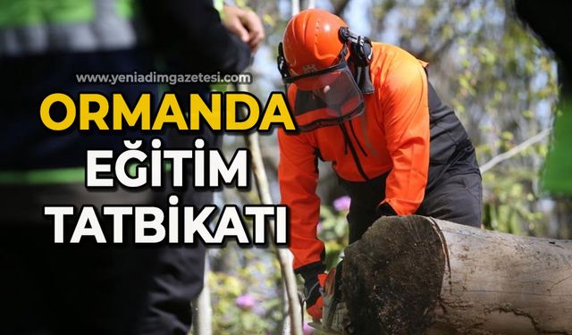Ormanda eğitim tatbikatı yapıldı