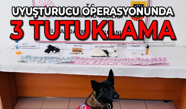 Kastamonu’da uyuşturucu operasyonu: 3 tutuklama