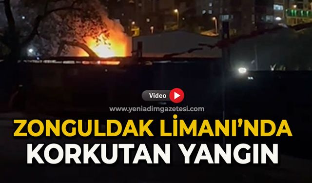 Zonguldak Liman'ında korkutan yangın