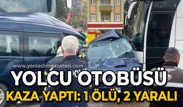 Yolcu otobüsü kaza yaptı: 1 ölü, 2 yaralı