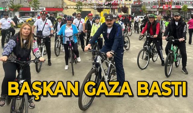 Başkan gaza bastı