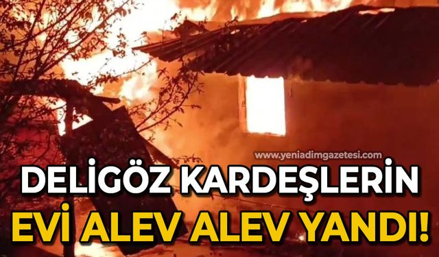 Deligöz kardeşlere ait iki katlı ev alevlere teslim oldu