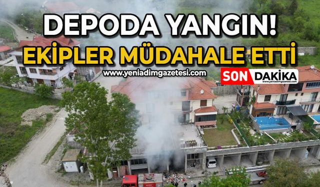 Depoda korkutan yangın: Ekipler müdahale etti