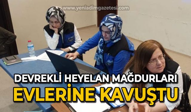 Devrekli heyelan mağdurları evlerine kavuştular