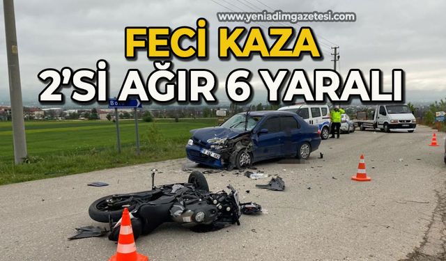Feci kaza: 2’si ağır 6 yaralı