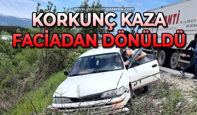 Kamyona çarpmamak için manevra yaptı: Faciadan dönüldü
