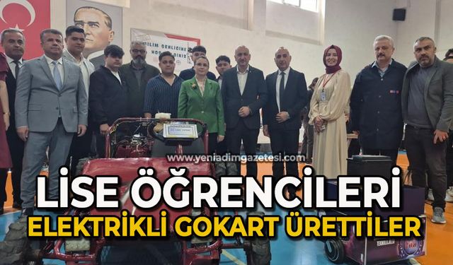 Lise öğrencileri elektrikli gokart ürettiler