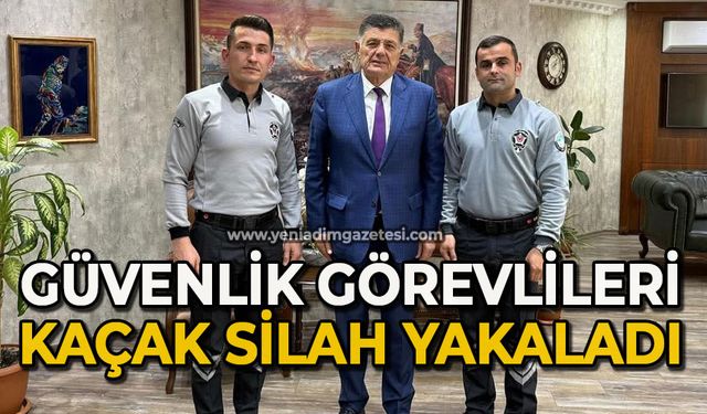 Güvenlik görevlileri kaçak silah yakaladı