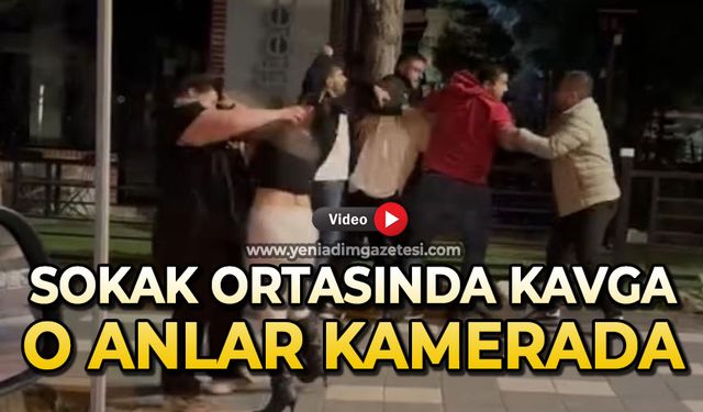 Sokak ortasında kavga: O anlar kamerada