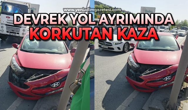 Devrek yol ayrımında kaza