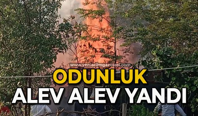 Odunluk alev alev yandı