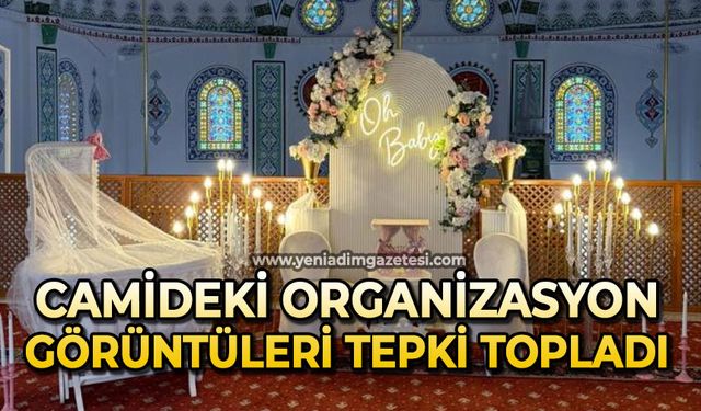 Camideki organizasyon görüntüleri tepki topladı