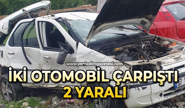 İki otomobil çarpıştı: 2 yaralı