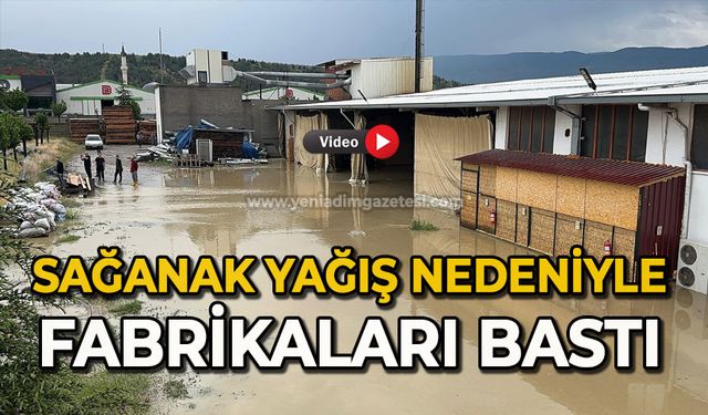 Sağanak yağış nedeniyle fabrikaları su bastı