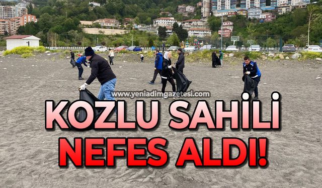 Kozlu sahili nefes aldı