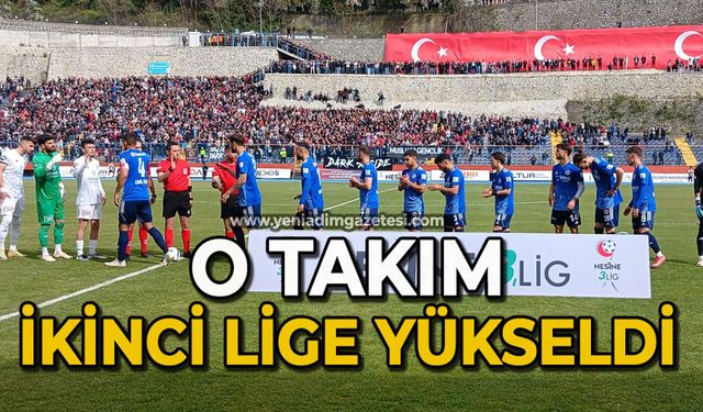 O takım İkinci Lig'e yükseldi