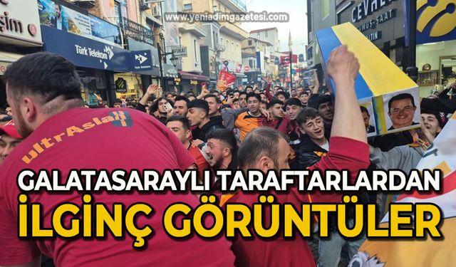 Galatasaraylı taraftarlardan ilginç görüntüler