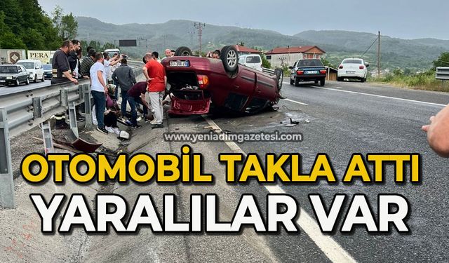 Otomobil takla attı: Yaralılar var