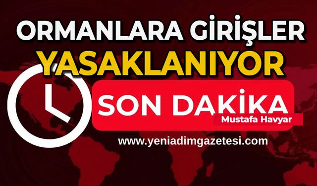 Ormanlara girişler yasaklanıyor