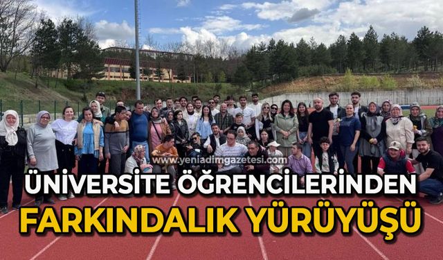 Üniversite öğrencilerinden farkındalık yürüyüşü