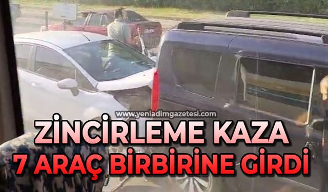 Zincirleme kaza: 7 araç birbirine girdi