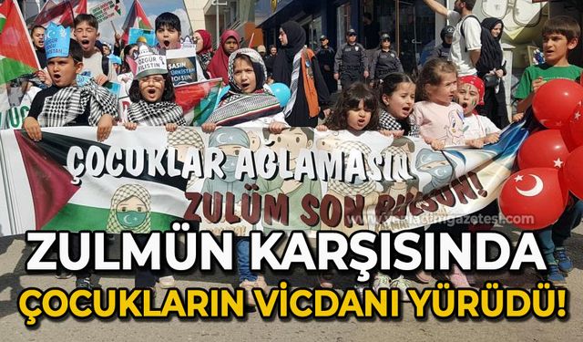 Zulmün karşısında çocukların vicdanı yürüdü