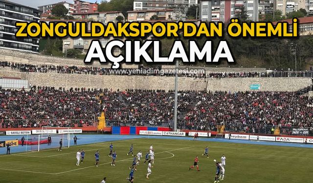 Zonguldakspor’dan önemli açıklama