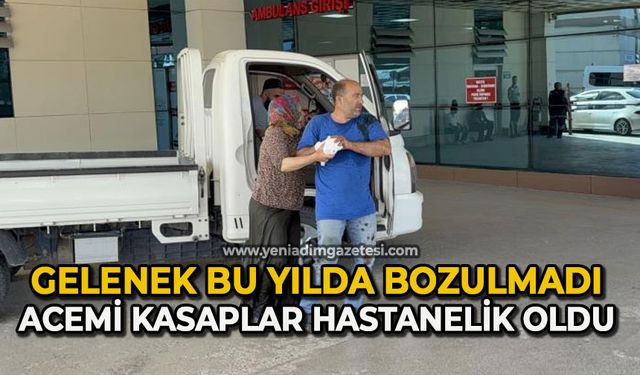 Gelenek bu yılda bozulmadı: Acemi kasaplar hastaneye koştu