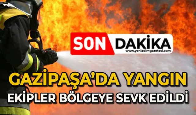 Gazipaşa'da yangın: Ekipler bölgeye sevk edildi