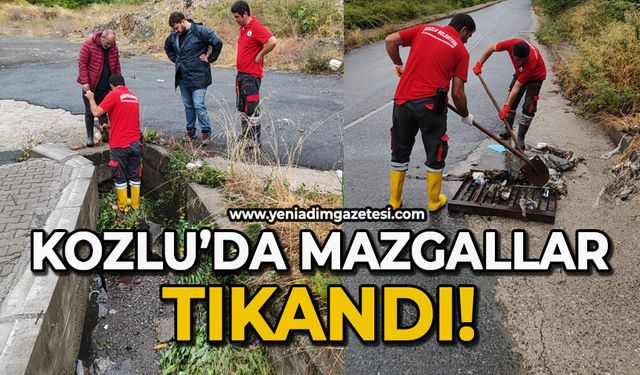 Kozlu'da mazgallar tıkandı