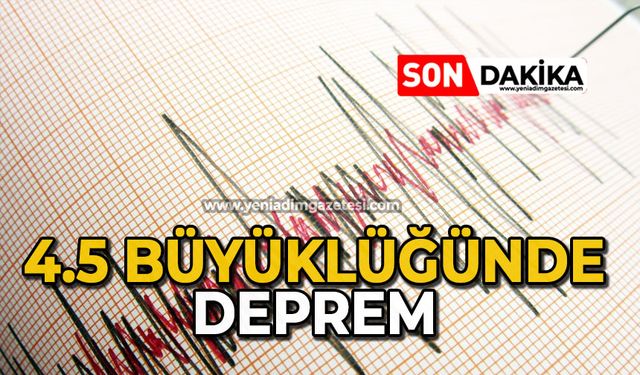 4.5 büyüklüğünde deprem