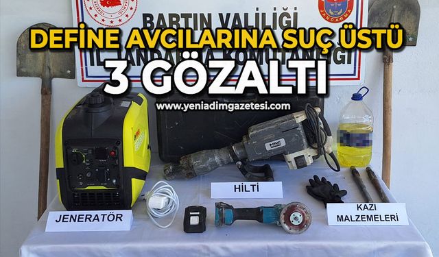 Define avcılarına suç üstü: 3 gözaltı