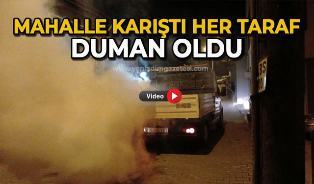 Mahalle karıştı her taraf duman oldu