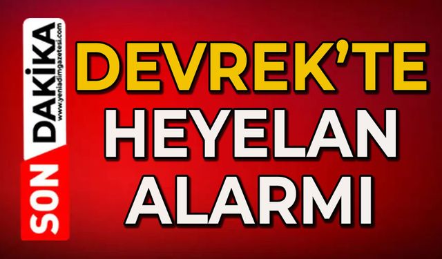 Devrek'te heyelan alarmı